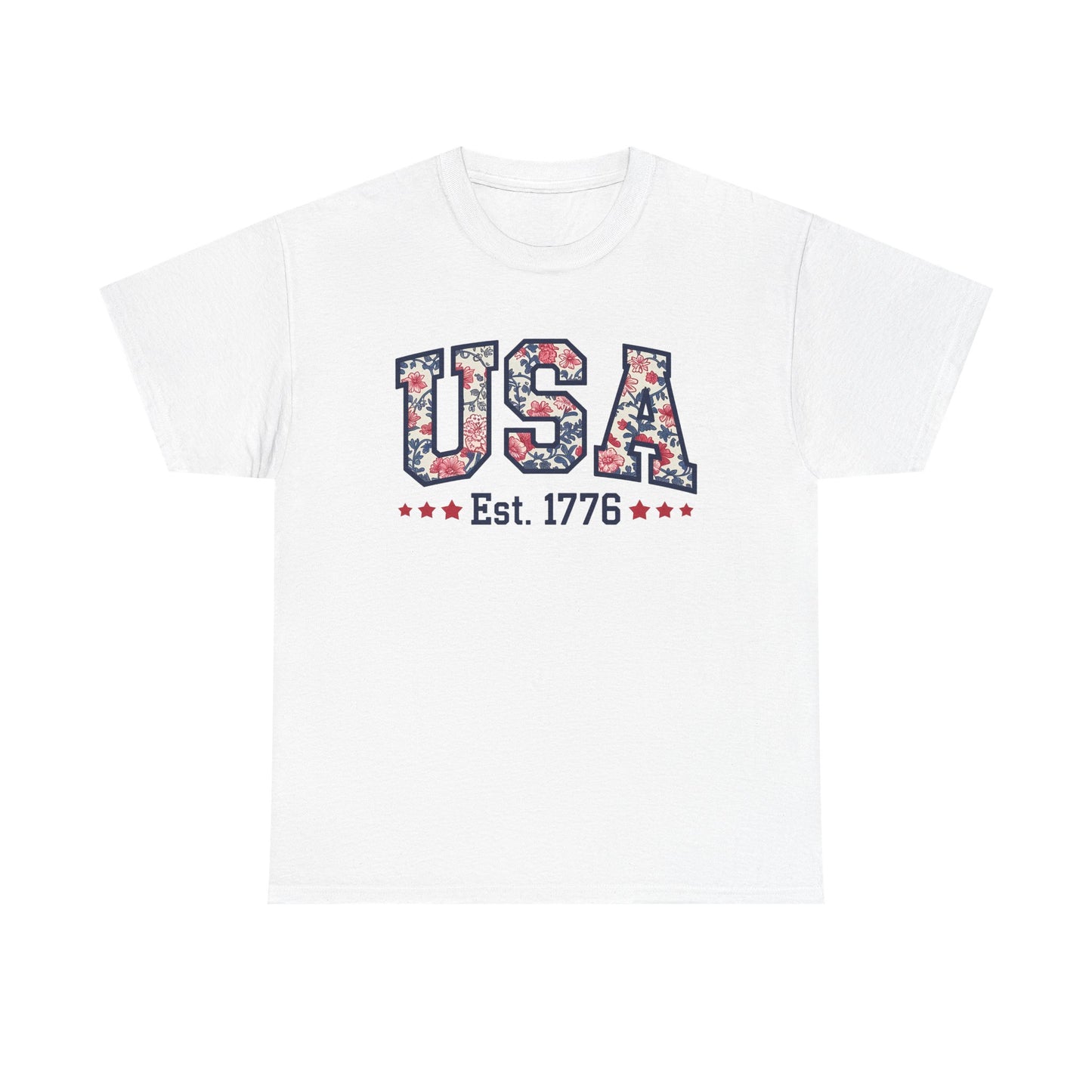 Patriotic USA Floral- Tee