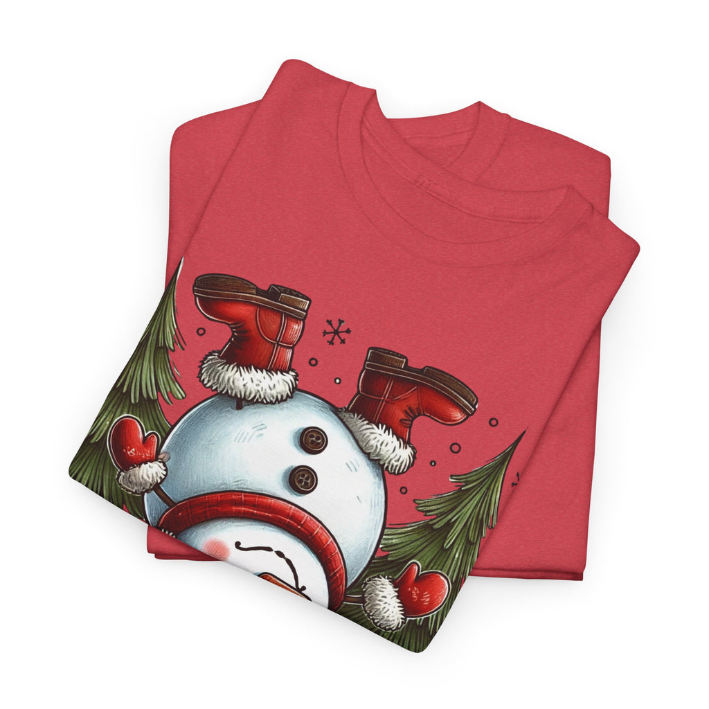 Let It Snow Heavy Cotton Tee - Festive Winter Apparel