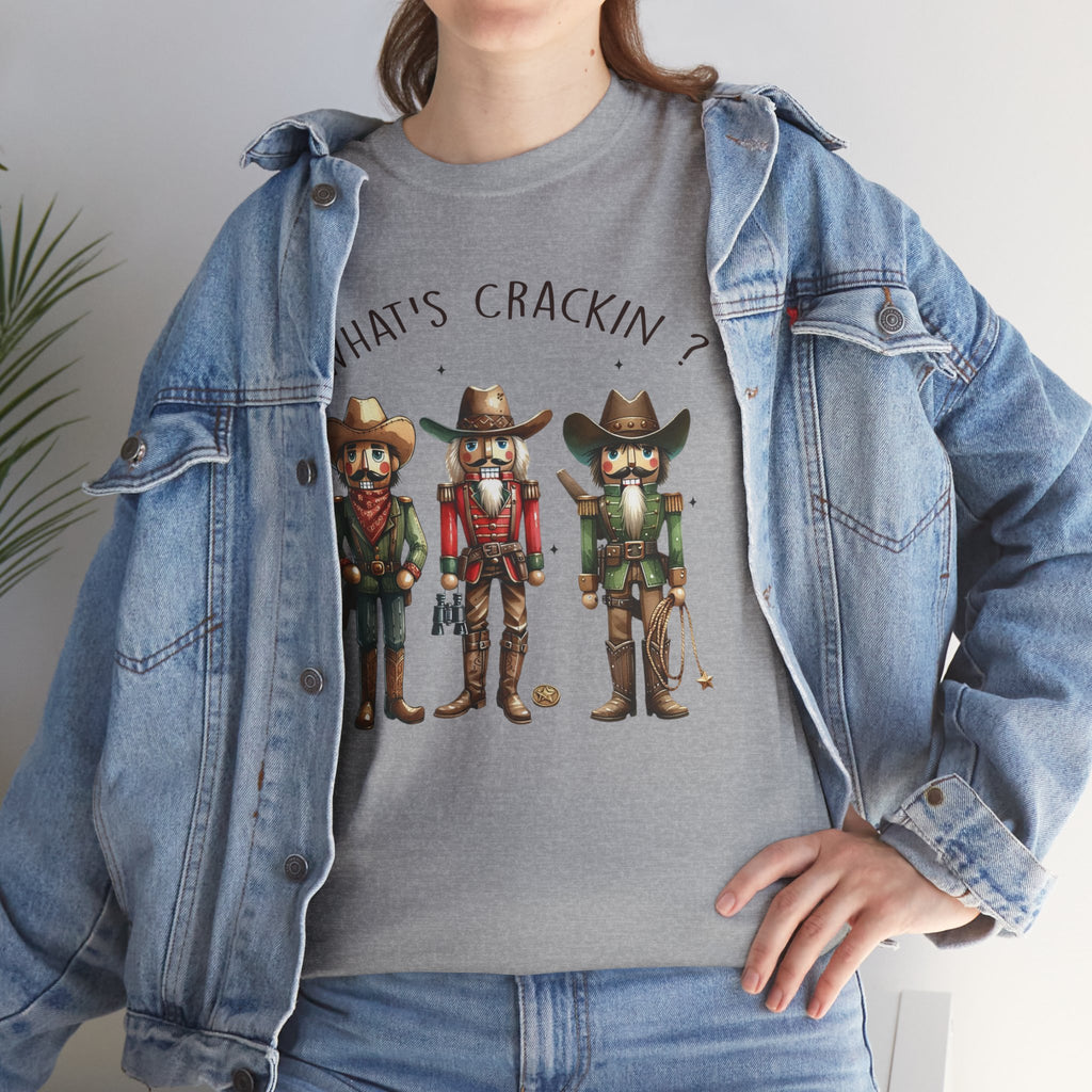 What's Crackin'? Cowboy Graphic Heavy Cotton Tee