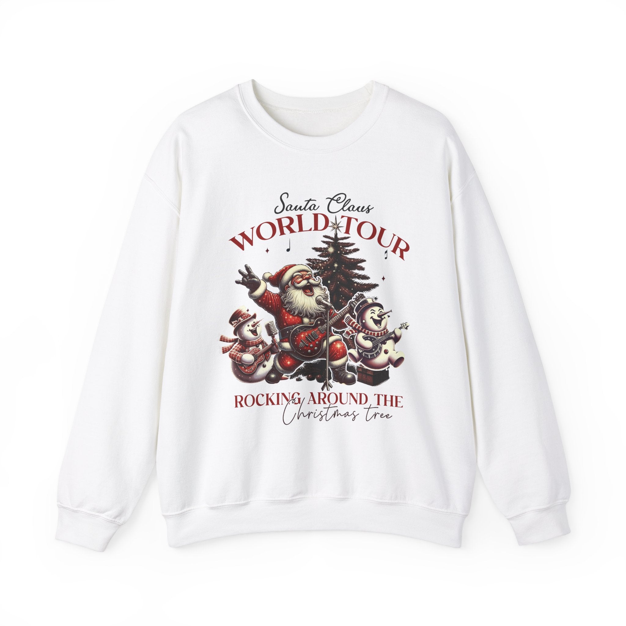 Santa Claus World Tour Crewneck Sweatshirt - Rocking Around the Christmas Tree