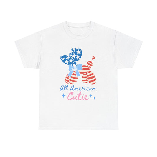 All American Cutie Patriotic Balloon Dog Tee