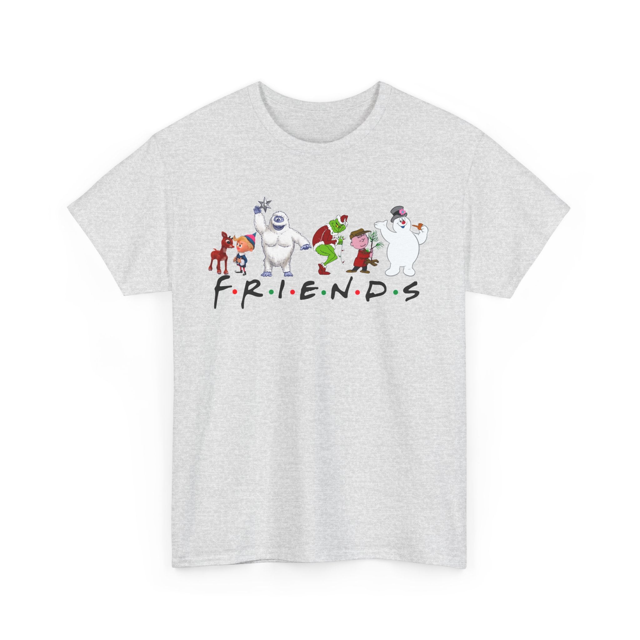 Playful Friends Heavy Cotton Tee - Fun Cartoon Design