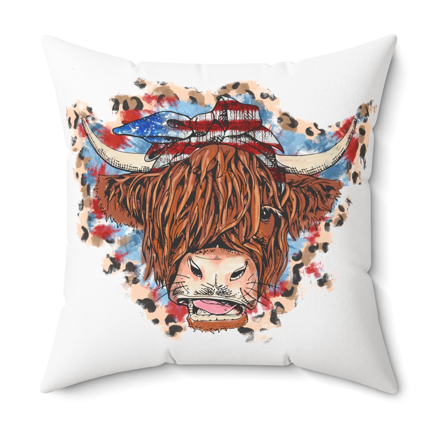Highland Cow Throw Pillow