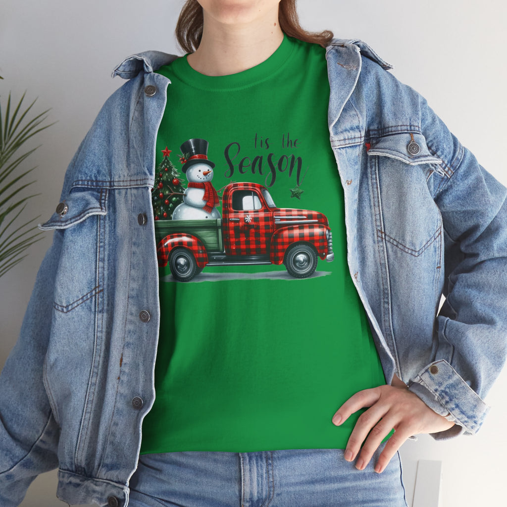 "Tis the Season" Heavy Cotton Tee - Festive Holiday Shirt