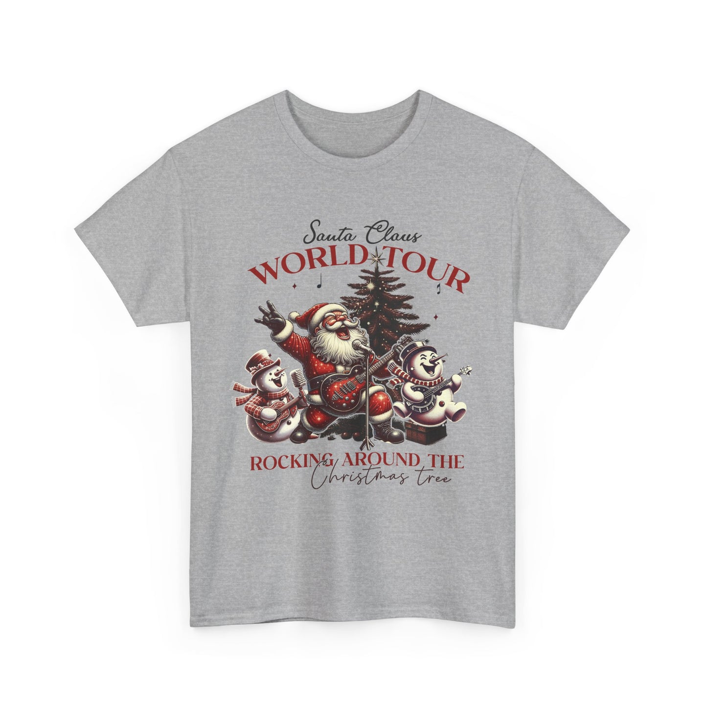 Christmas Santa Claus World Tour Tee - Heavy Cotton T-Shirt