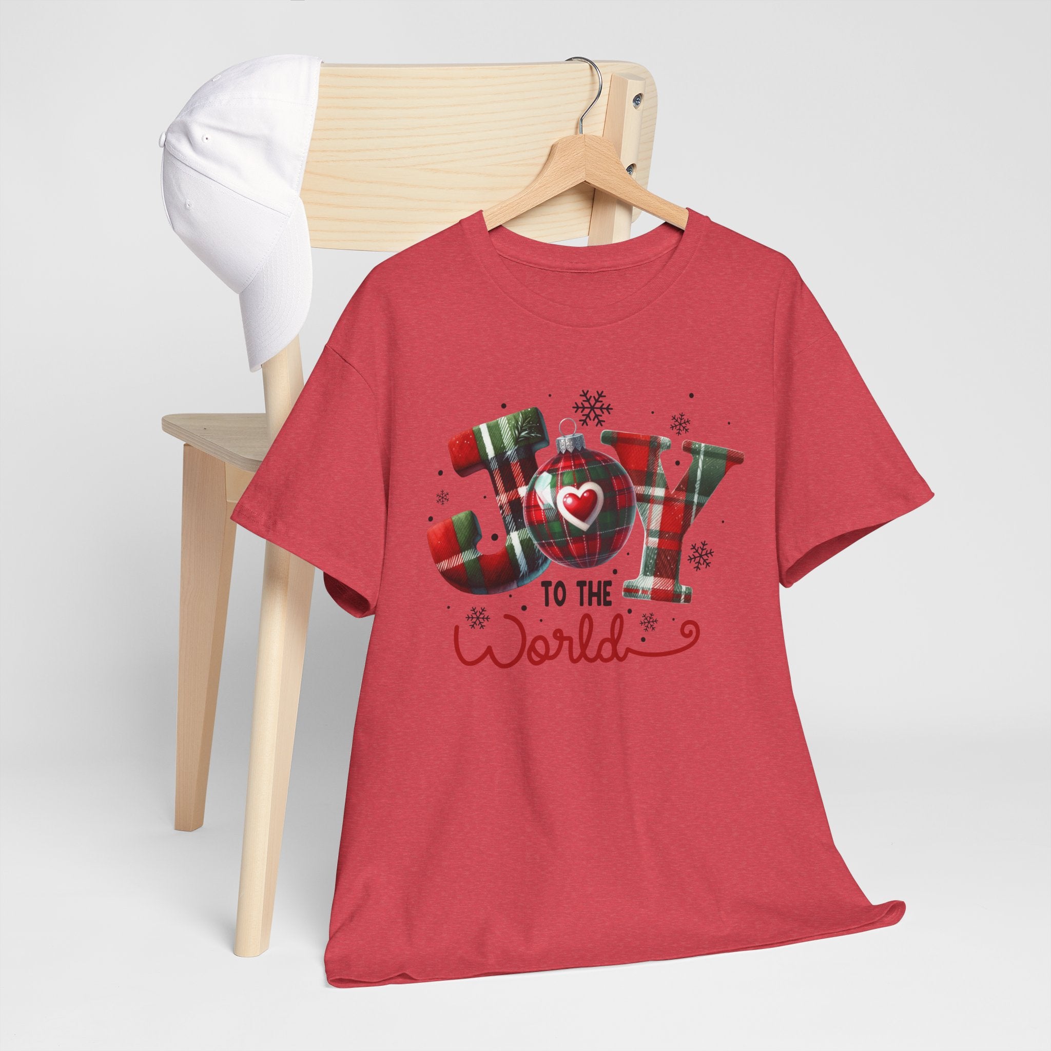 Joy to the World -Heavy Cotton Tee - Christmas Holiday Shirt