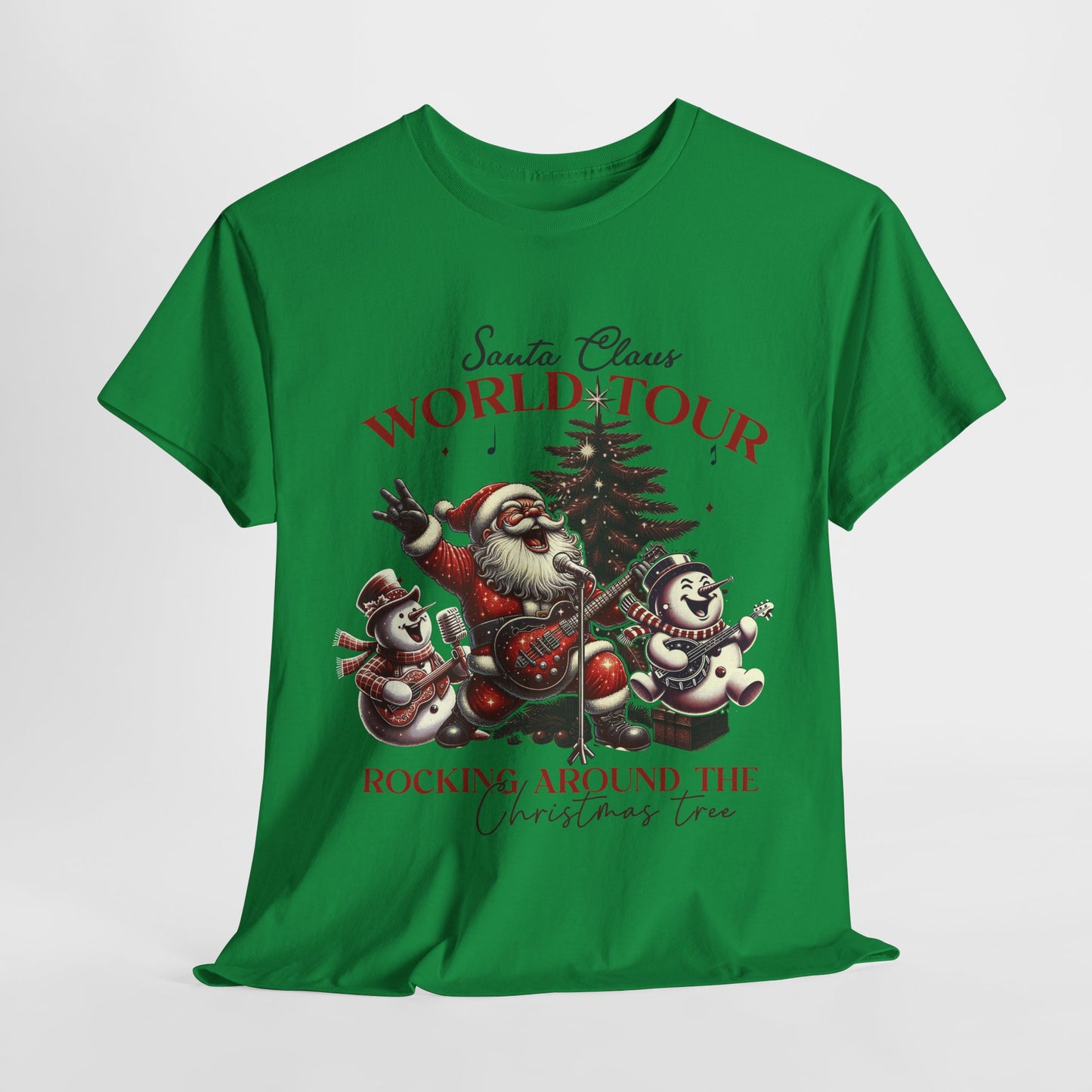 Christmas Santa Claus World Tour Tee - Heavy Cotton T-Shirt