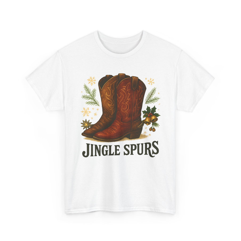 Jingle Spurs Cowboy Boots Christmas T‑Shirt
