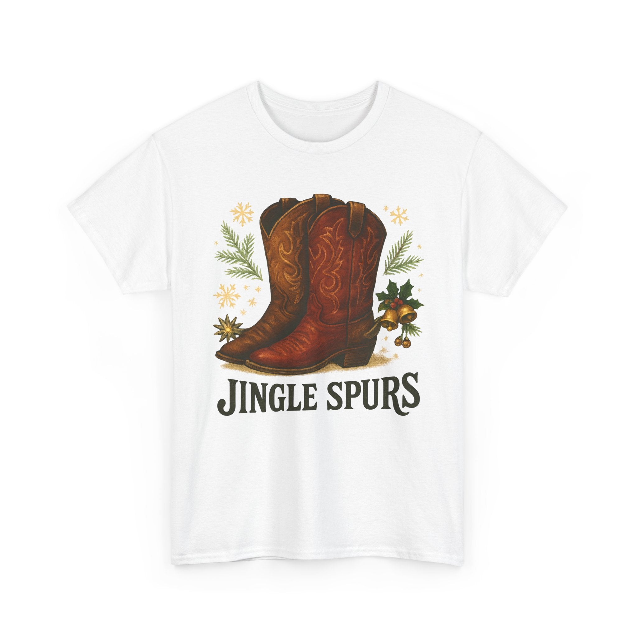 Jingle Spurs Cowboy Boots Christmas T‑Shirt