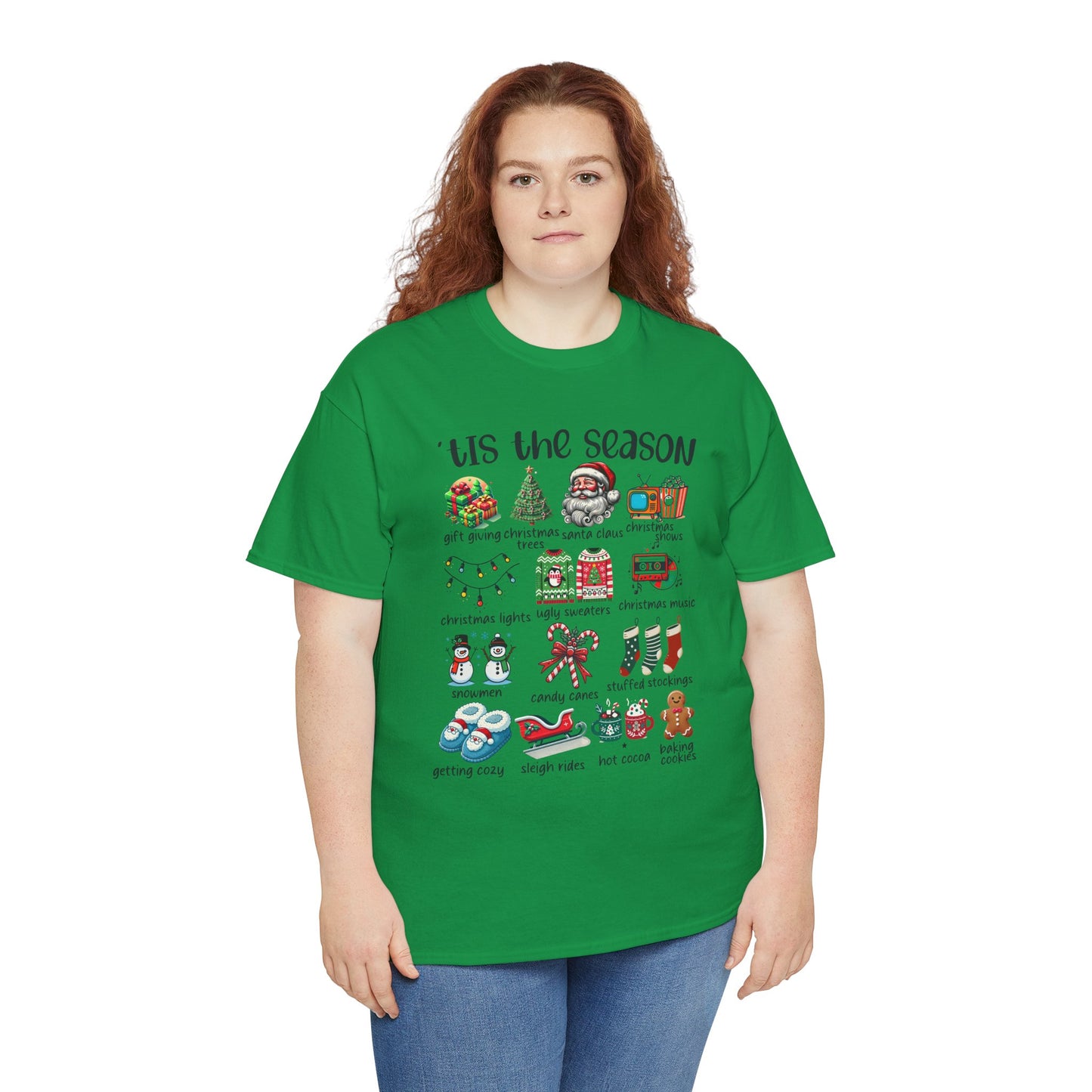 'Tis the Season Heavy Cotton Tee - Holiday Cheer and Festive Fun