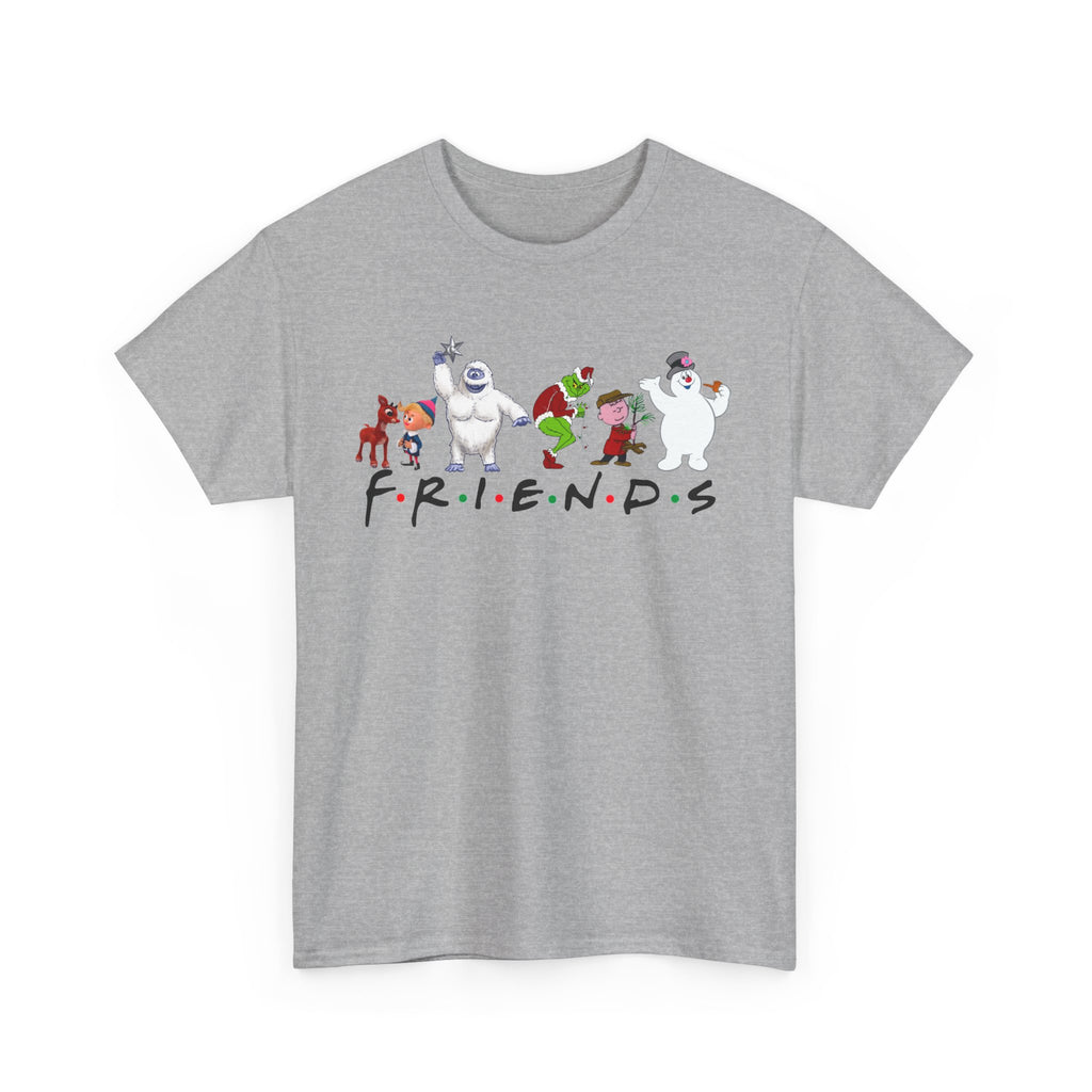 Playful Friends Heavy Cotton Tee - Fun Cartoon Design