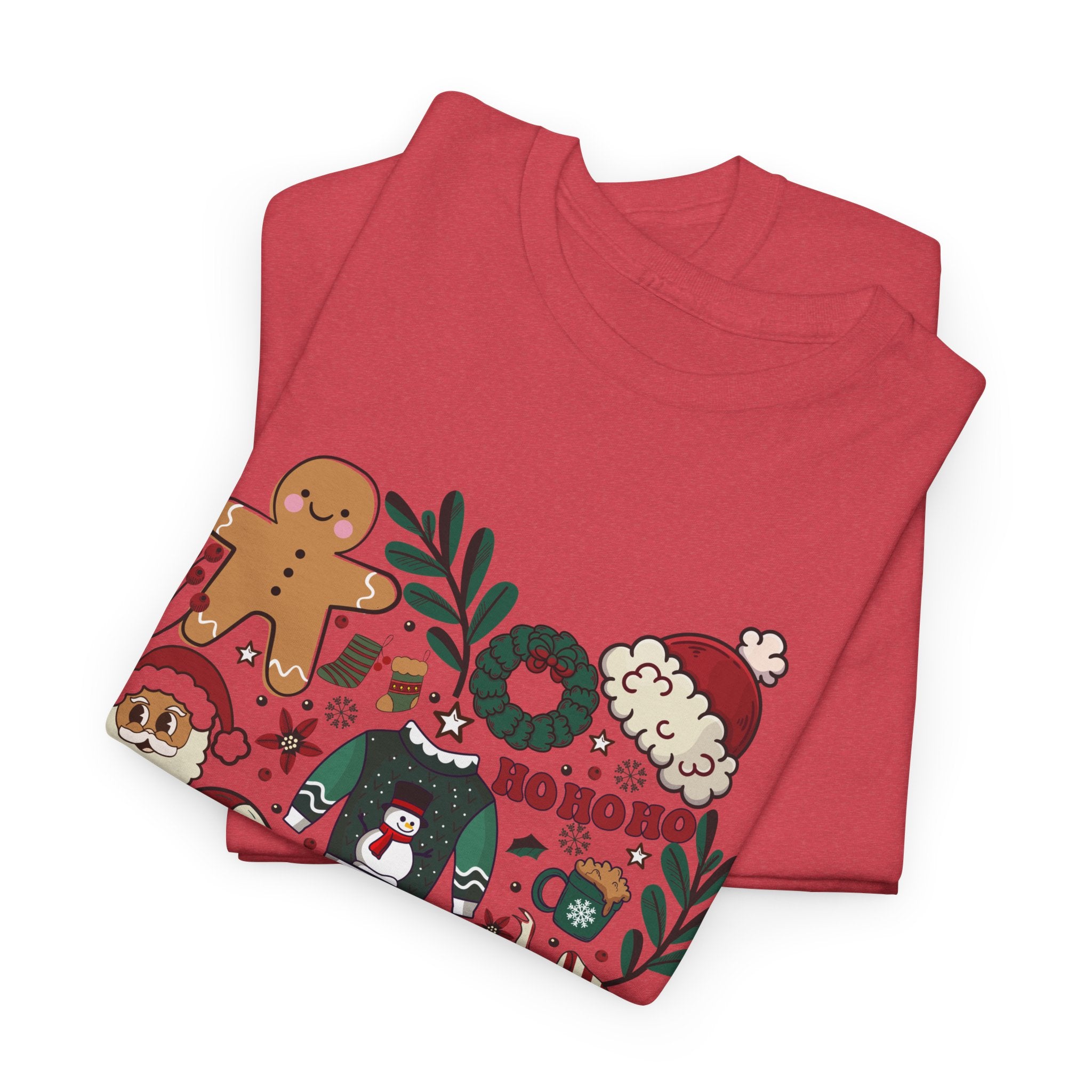 Festive Holiday Heart Heavy Cotton Tee