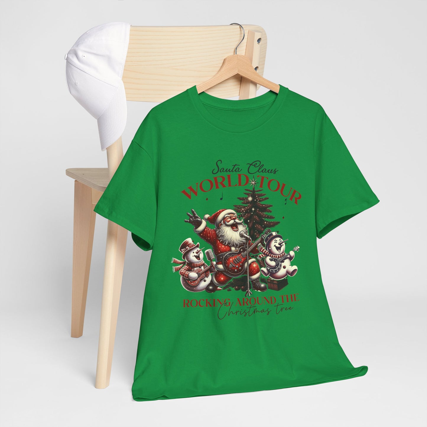 Christmas Santa Claus World Tour Tee - Heavy Cotton T-Shirt