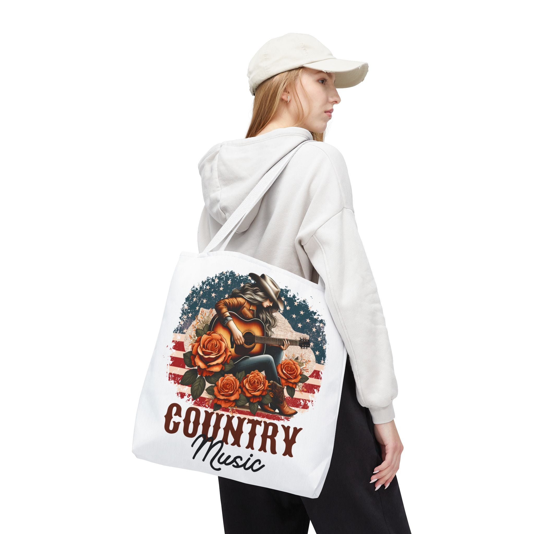 Country Music Cowgirl Tote Bag