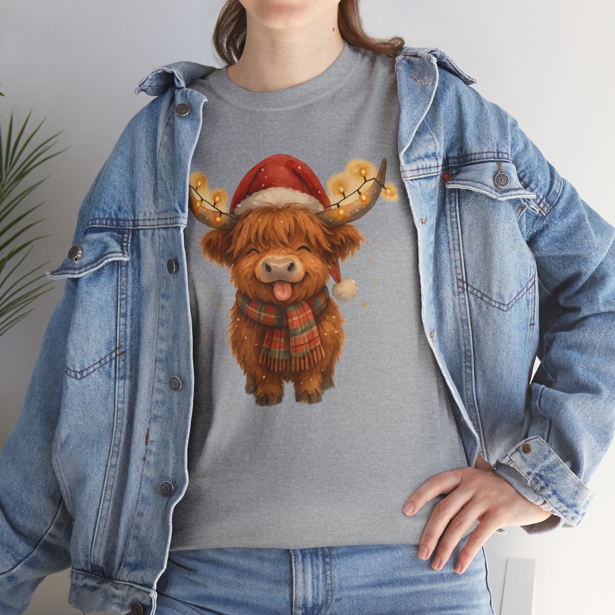 Christmas Highland Cow Tee
