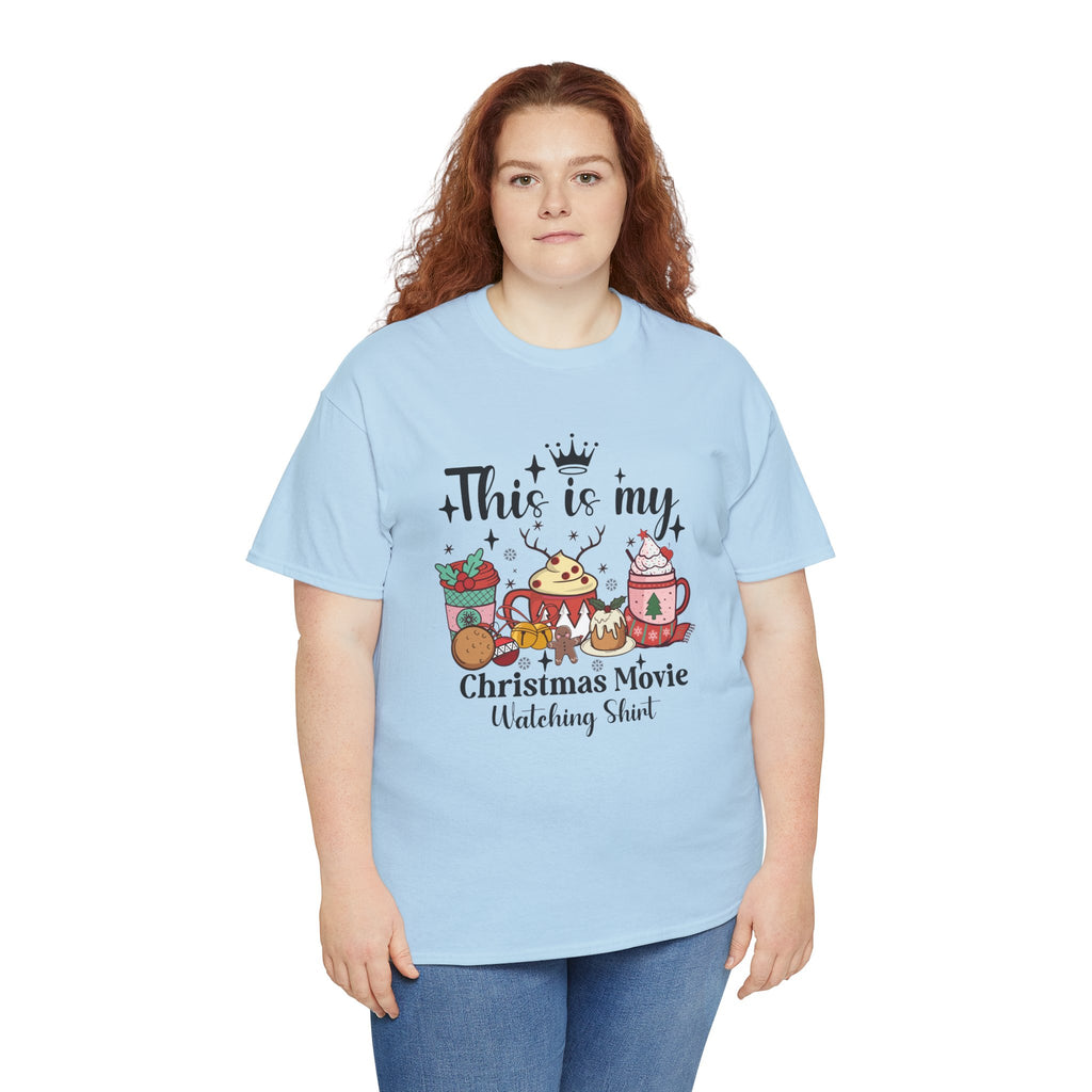 Christmas Movie Watching Tee - Heavy Cotton Shirt