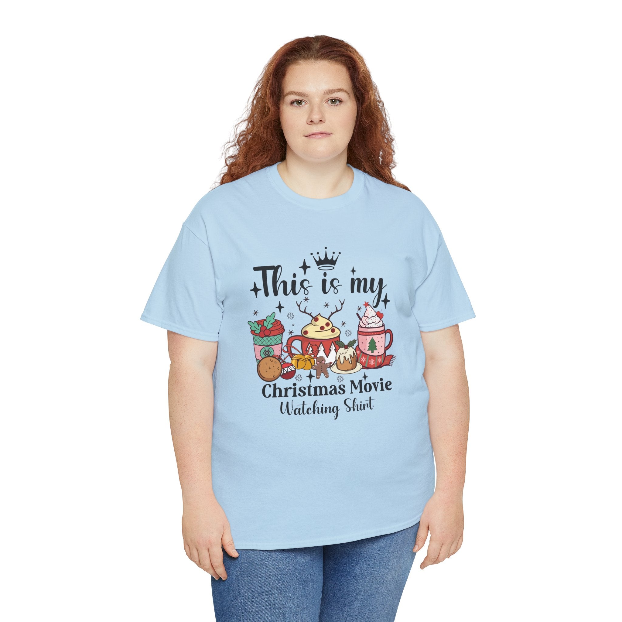 Christmas Movie Watching Tee - Heavy Cotton Shirt