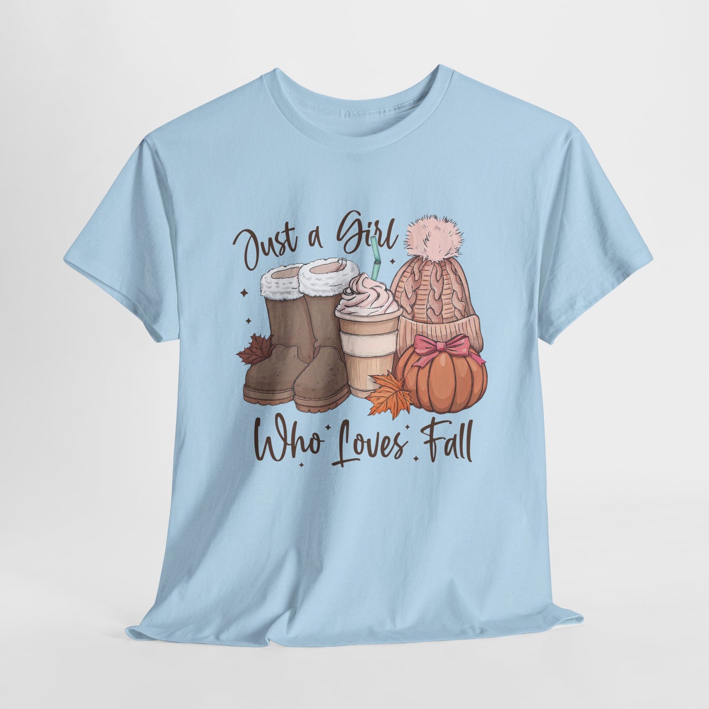 Just a Girl Who Loves Fall, Vintage Style Tee