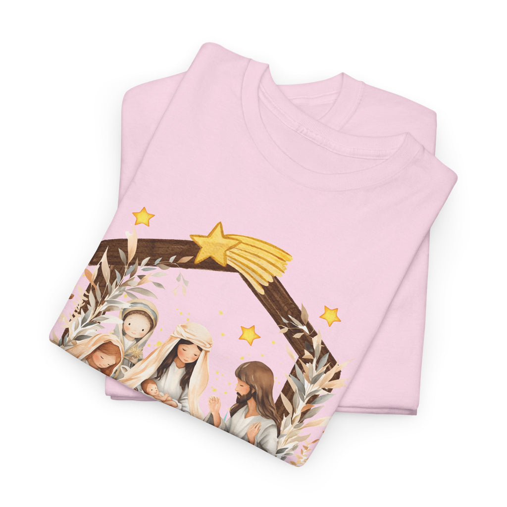 The Greatest Gift of All Heavy Cotton Tee - Christmas Nativity Design