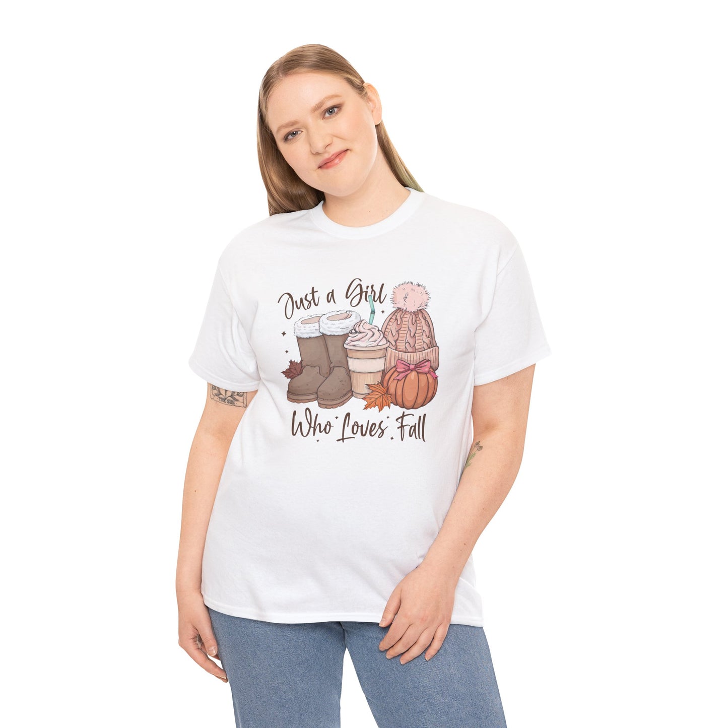 Just a Girl Who Loves Fall, Vintage Style Tee