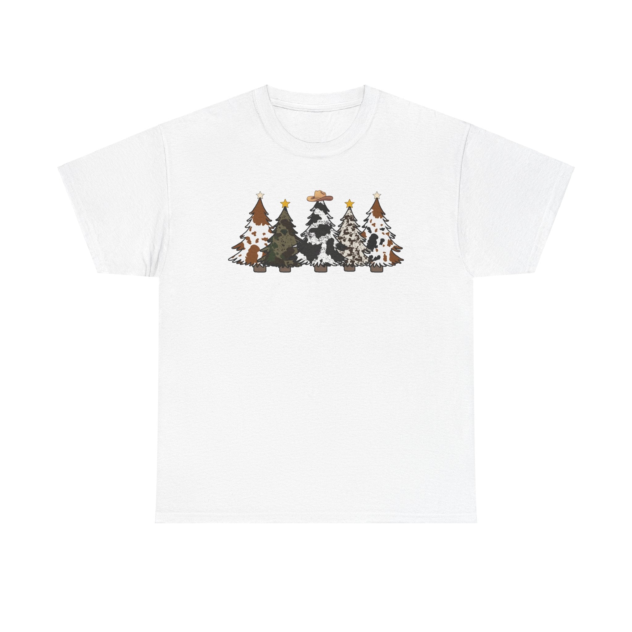 Whimsical Holiday Trees Heavy Cotton Tee