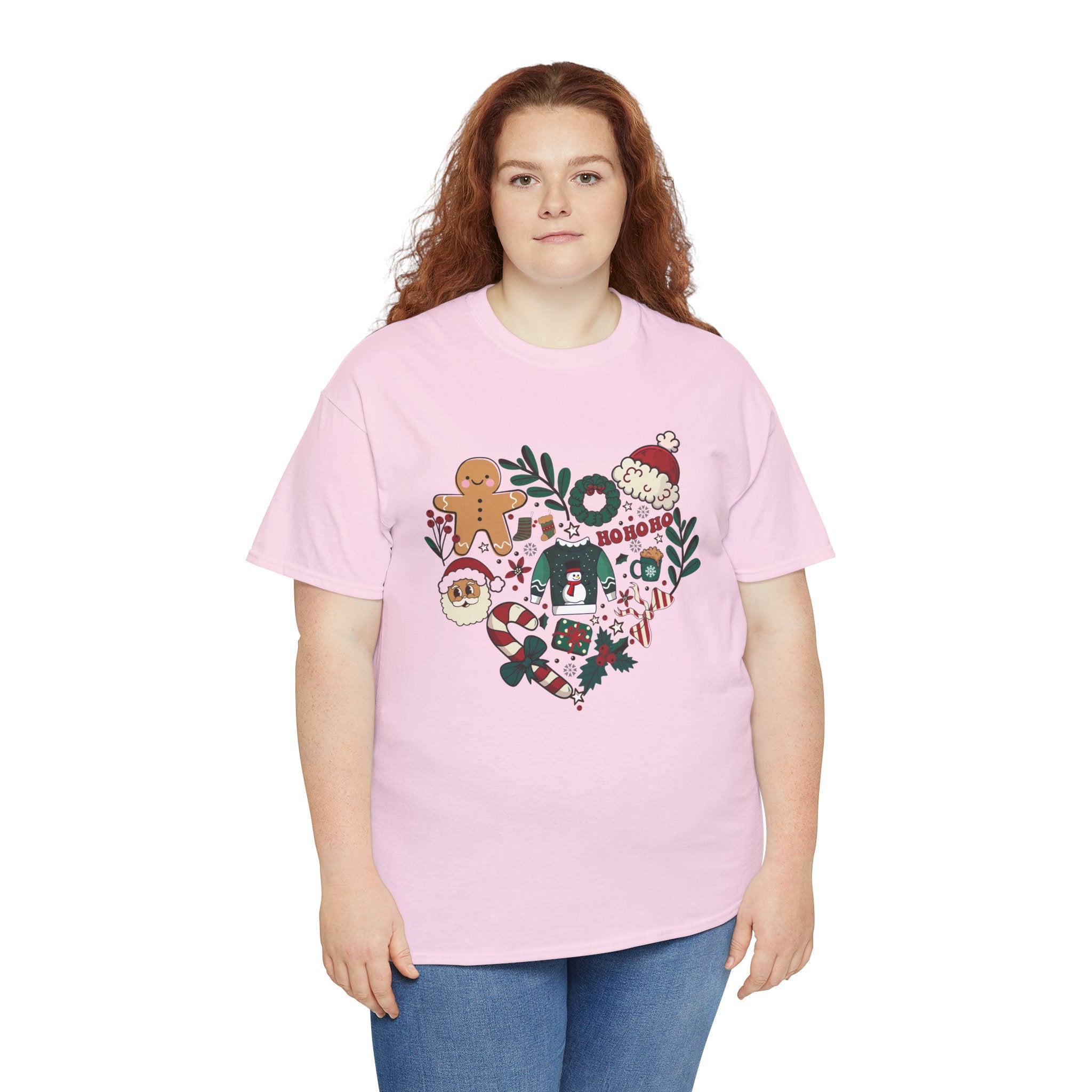 Festive Holiday Heart Heavy Cotton Tee