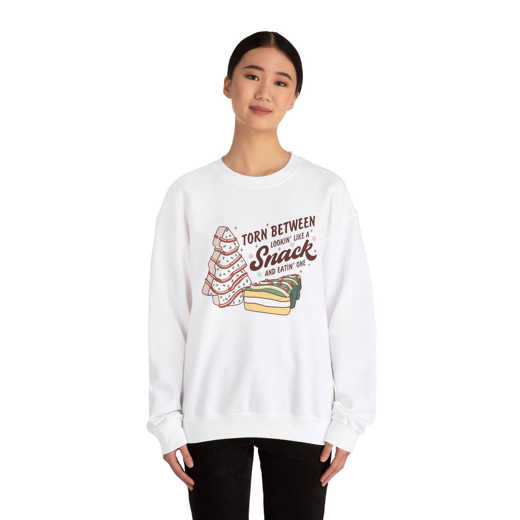 Snack Lovers Crewneck Sweatshirt – 'Torn Between Looking Like a Snack and Eatin One'