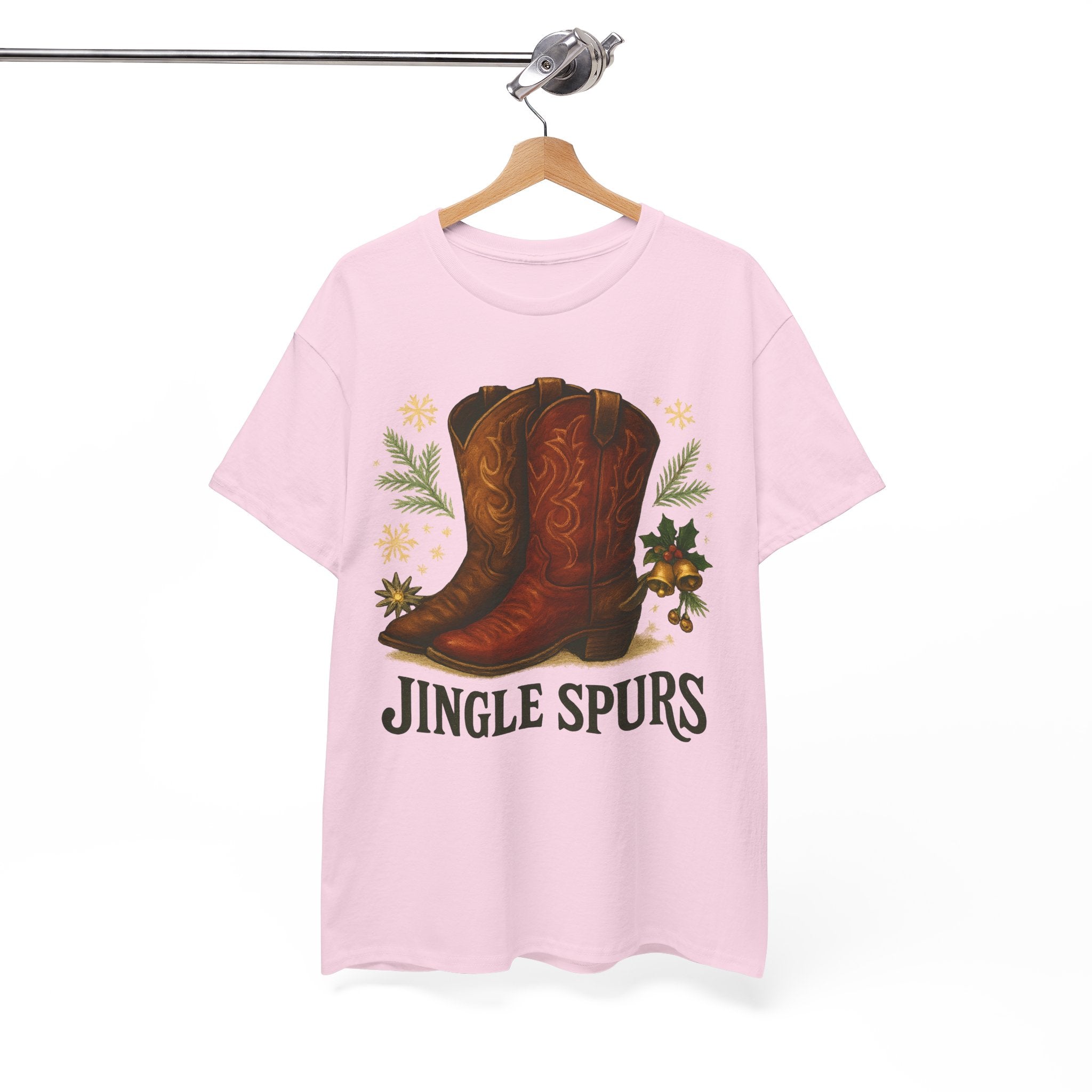 Jingle Spurs Cowboy Boots Christmas T‑Shirt