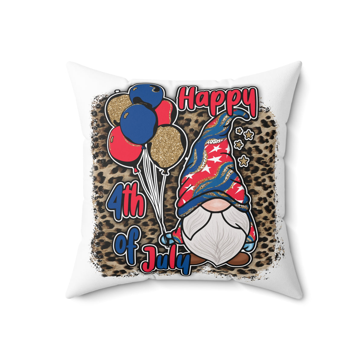 Fourth of July Gnome Throw Pillow