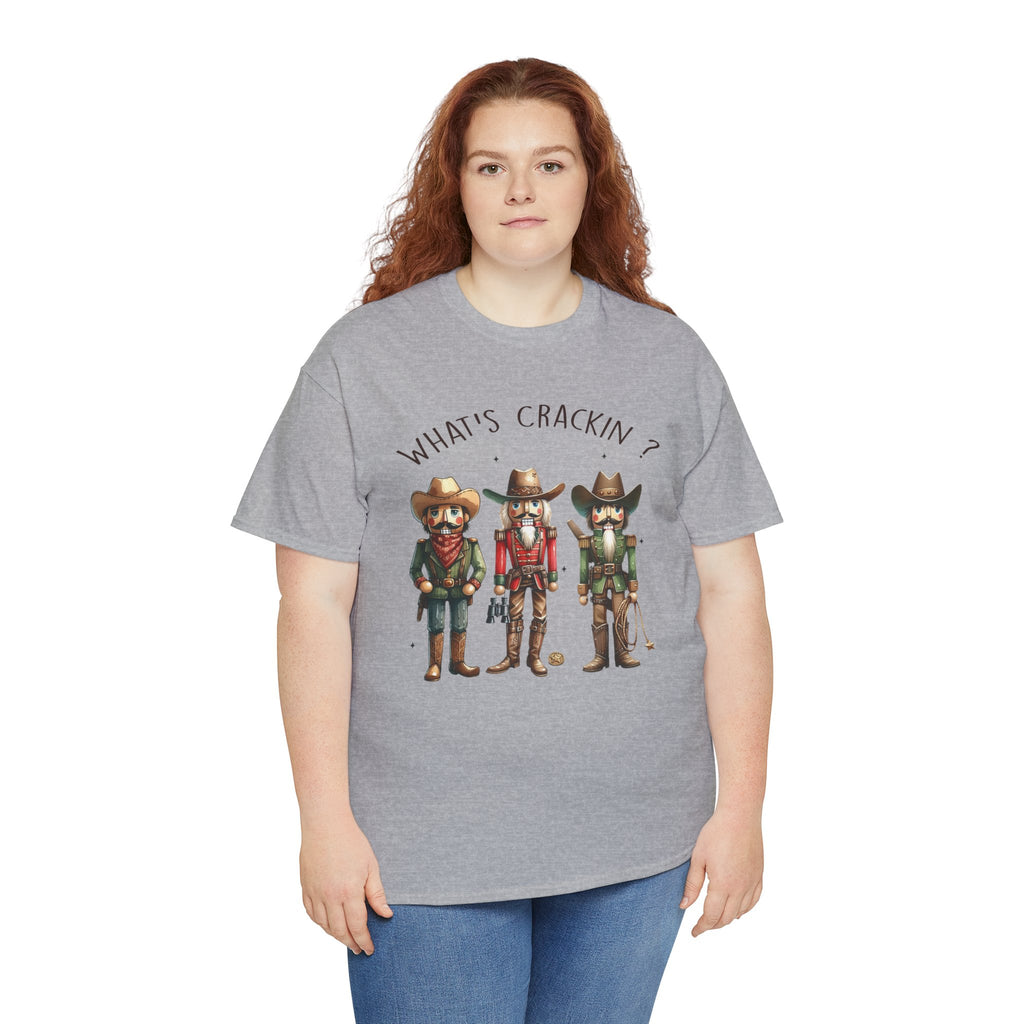 What's Crackin'? Cowboy Graphic Heavy Cotton Tee