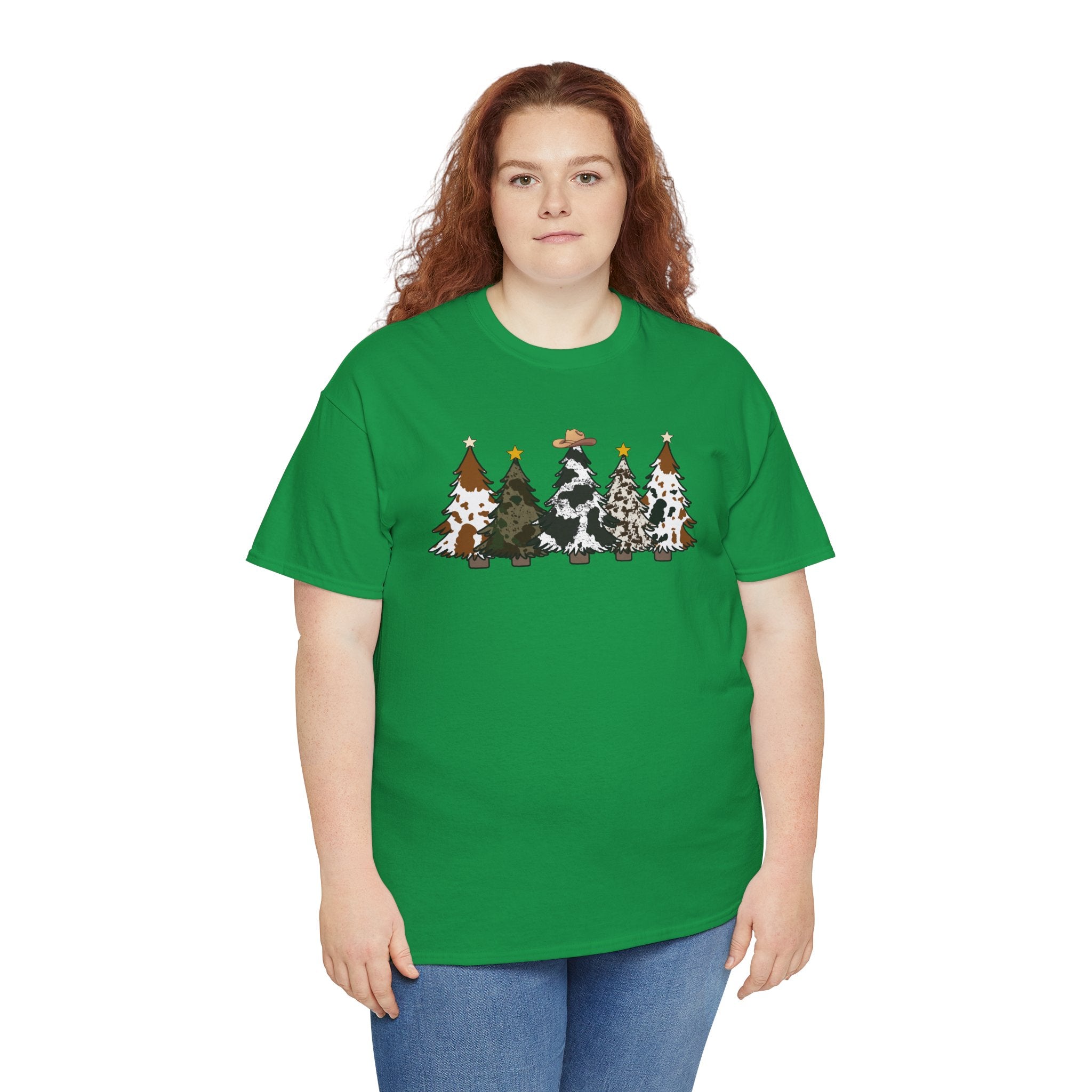 Whimsical Holiday Trees Heavy Cotton Tee
