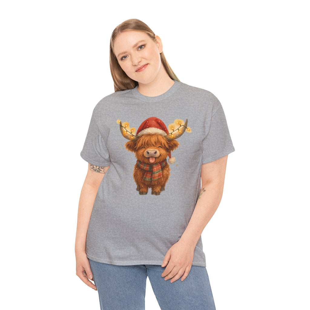 Christmas Highland Cow Tee