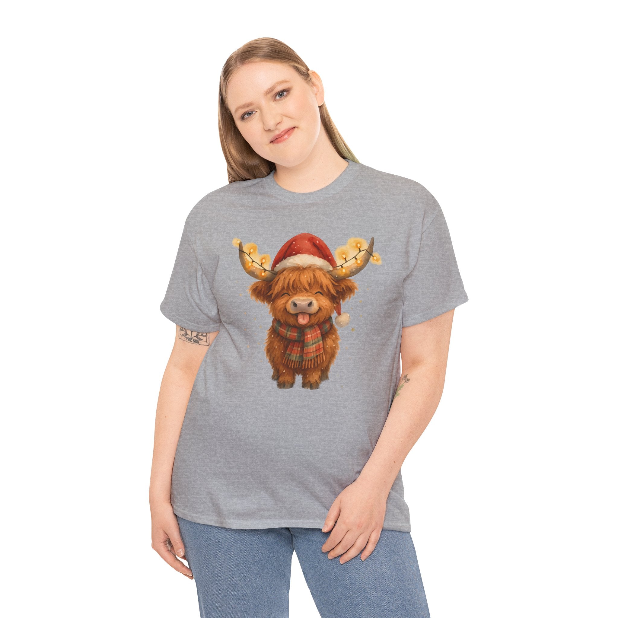 Christmas Highland Cow Tee