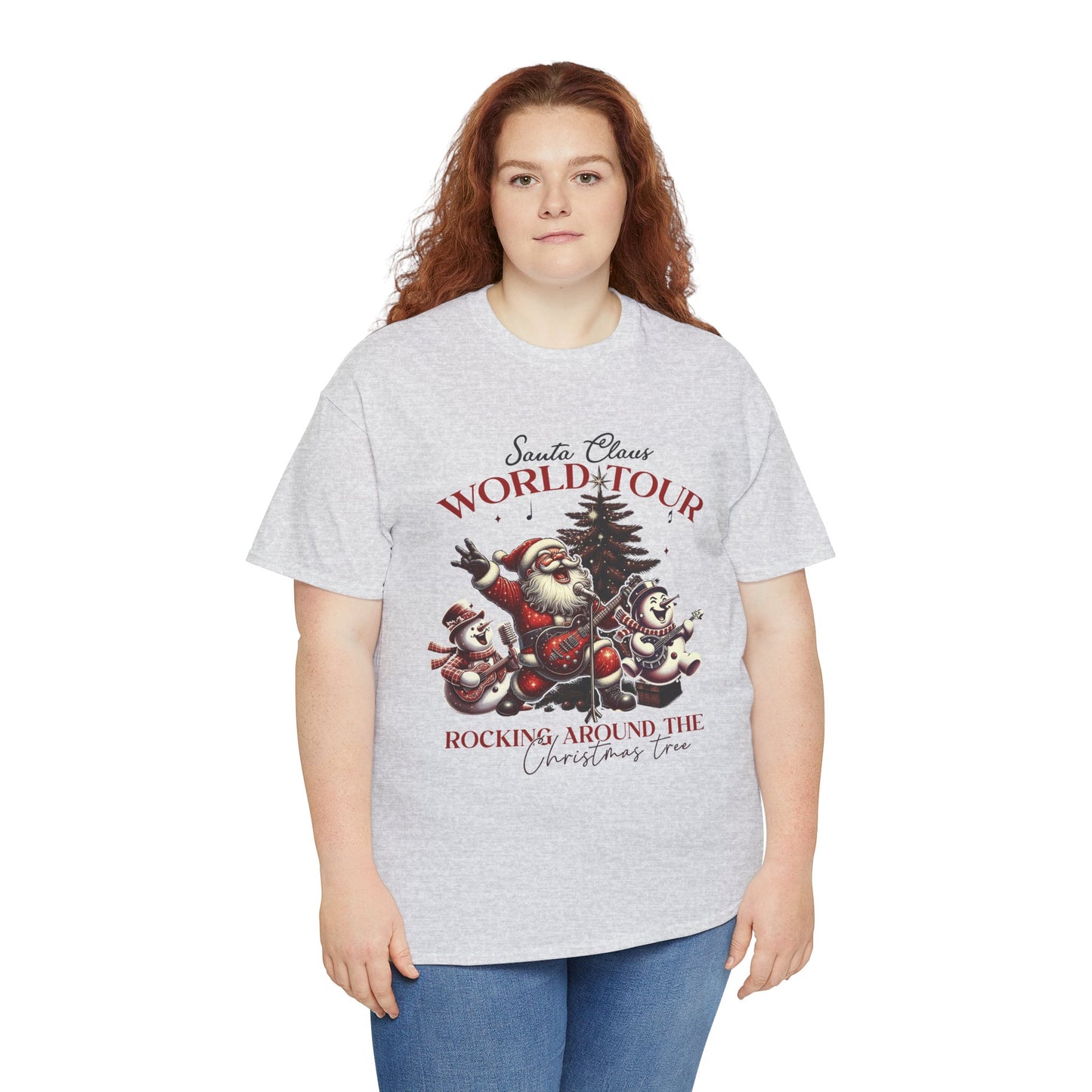 Christmas Santa Claus World Tour Tee - Heavy Cotton T-Shirt