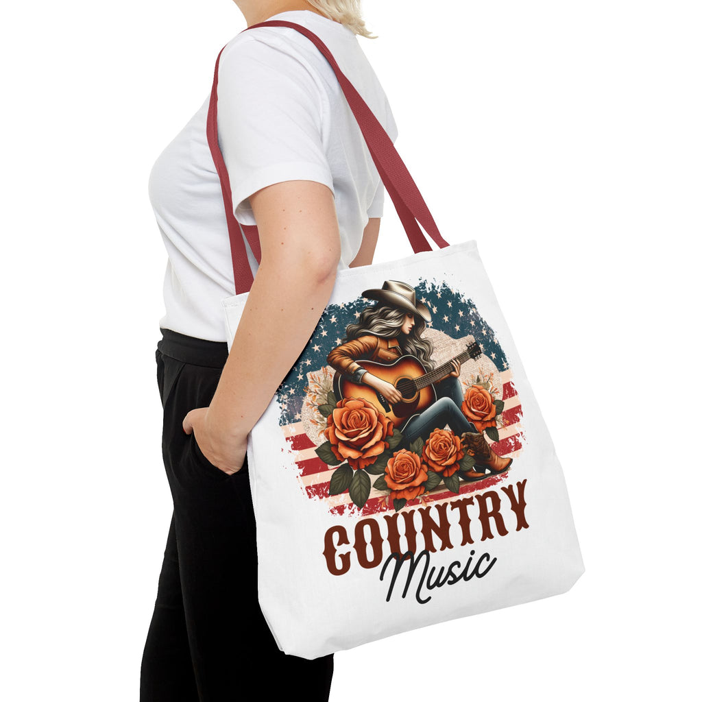 Country Music Cowgirl Tote Bag