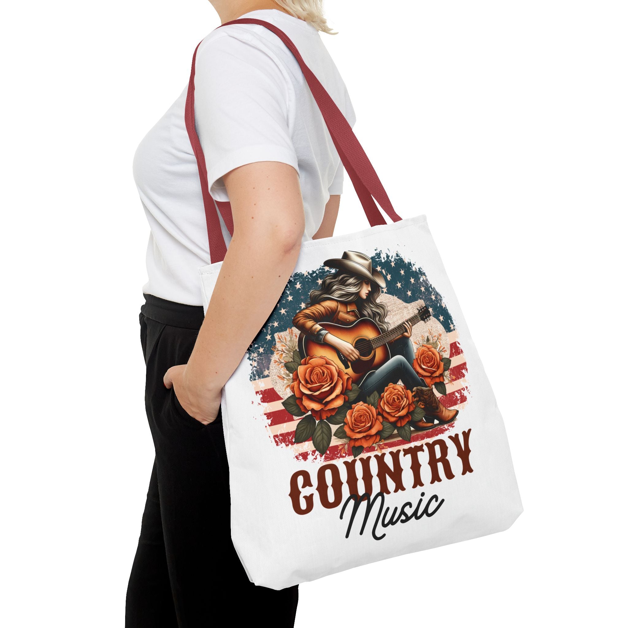 Country Music Cowgirl Tote Bag