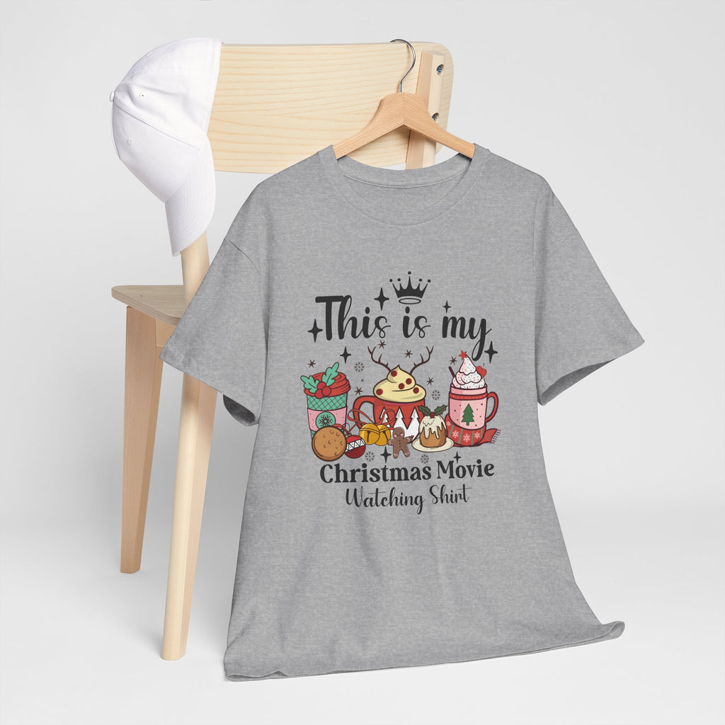 Christmas Movie Watching Tee - Heavy Cotton Shirt