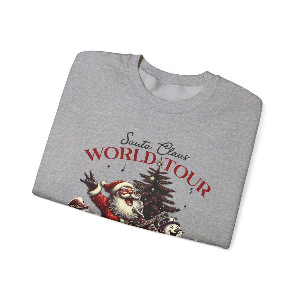 Santa Claus World Tour Crewneck Sweatshirt - Rocking Around the Christmas Tree