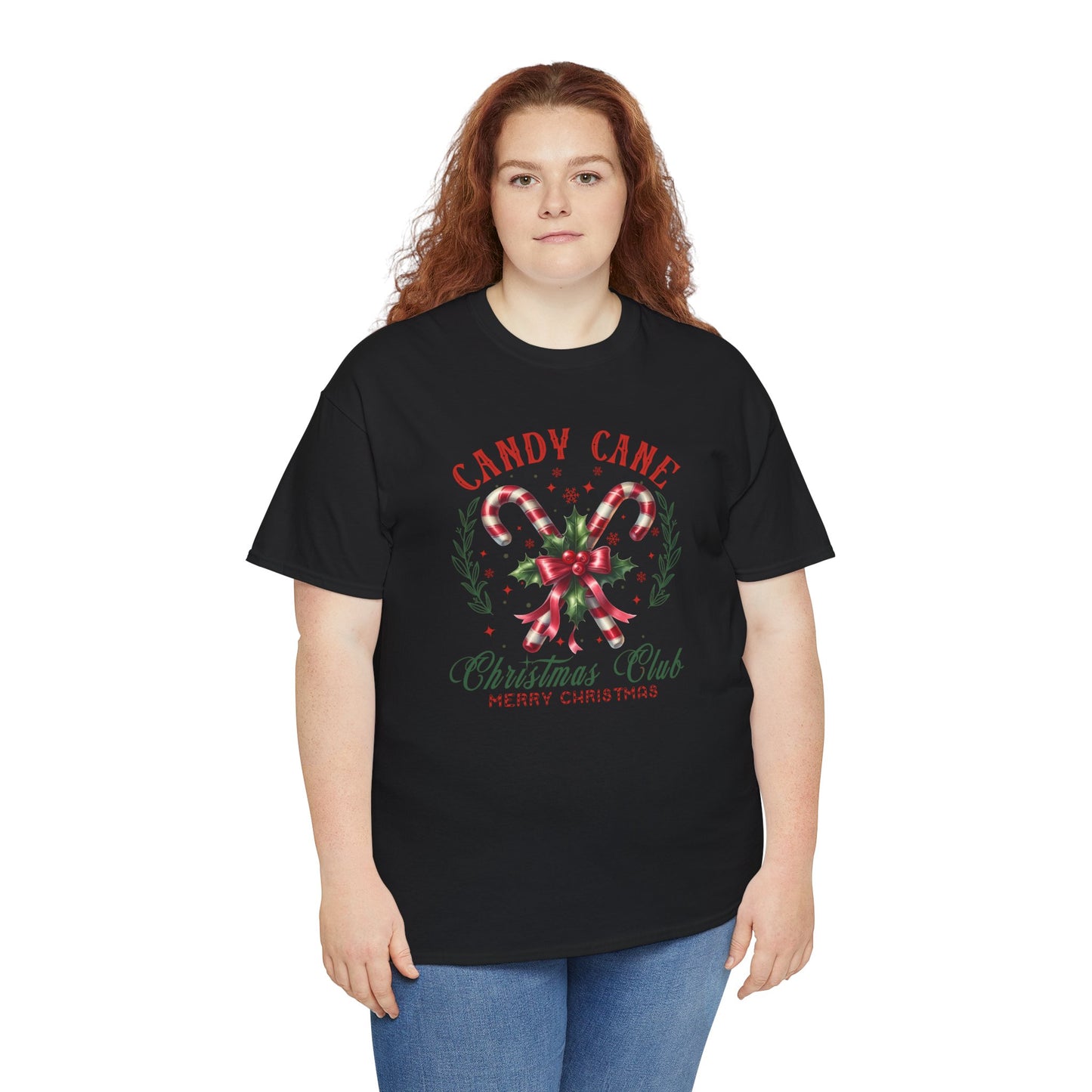 Candy Cane Christmas Club Heavy Cotton Tee - Merry Christmas Holiday Shirt