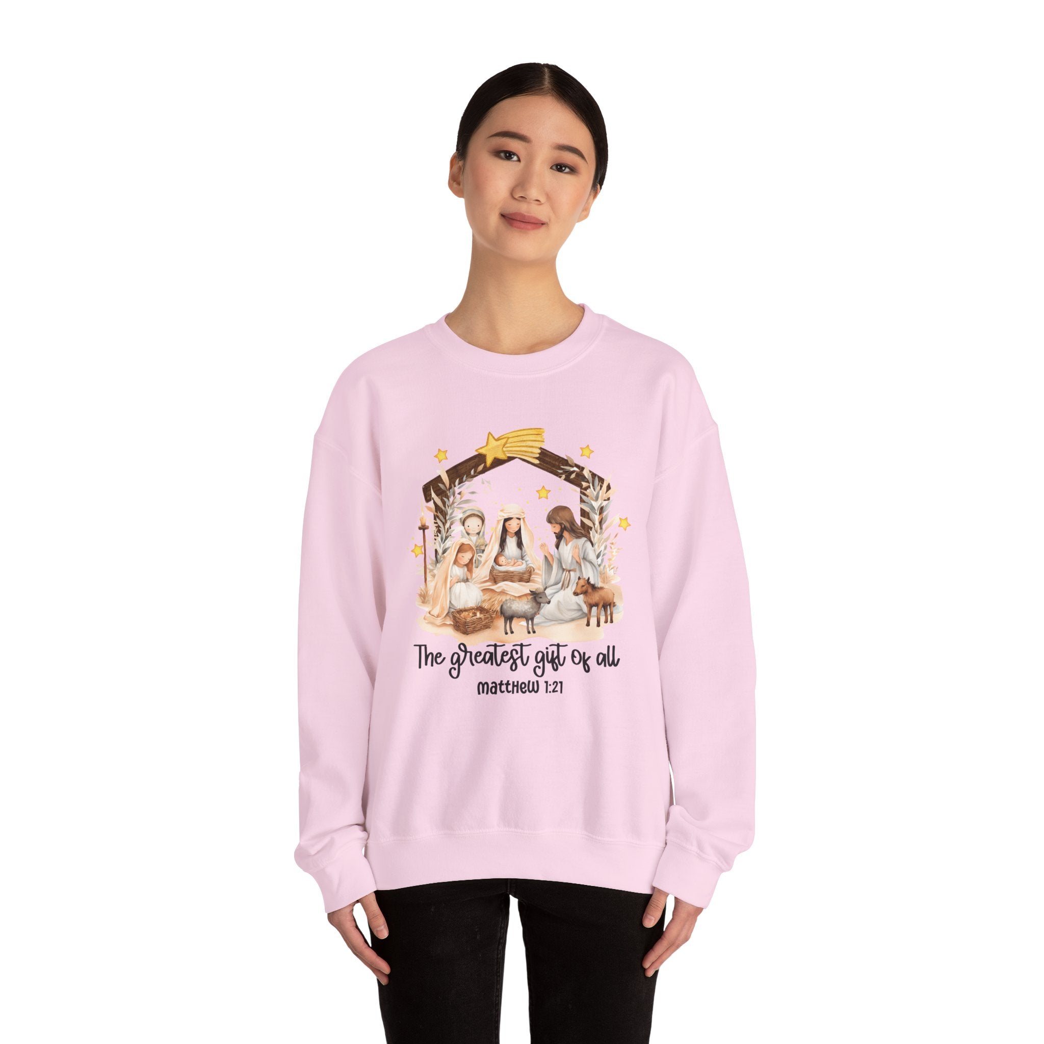 Christmas Nativity Crewneck Sweatshirt - "The Greatest Gift of All"