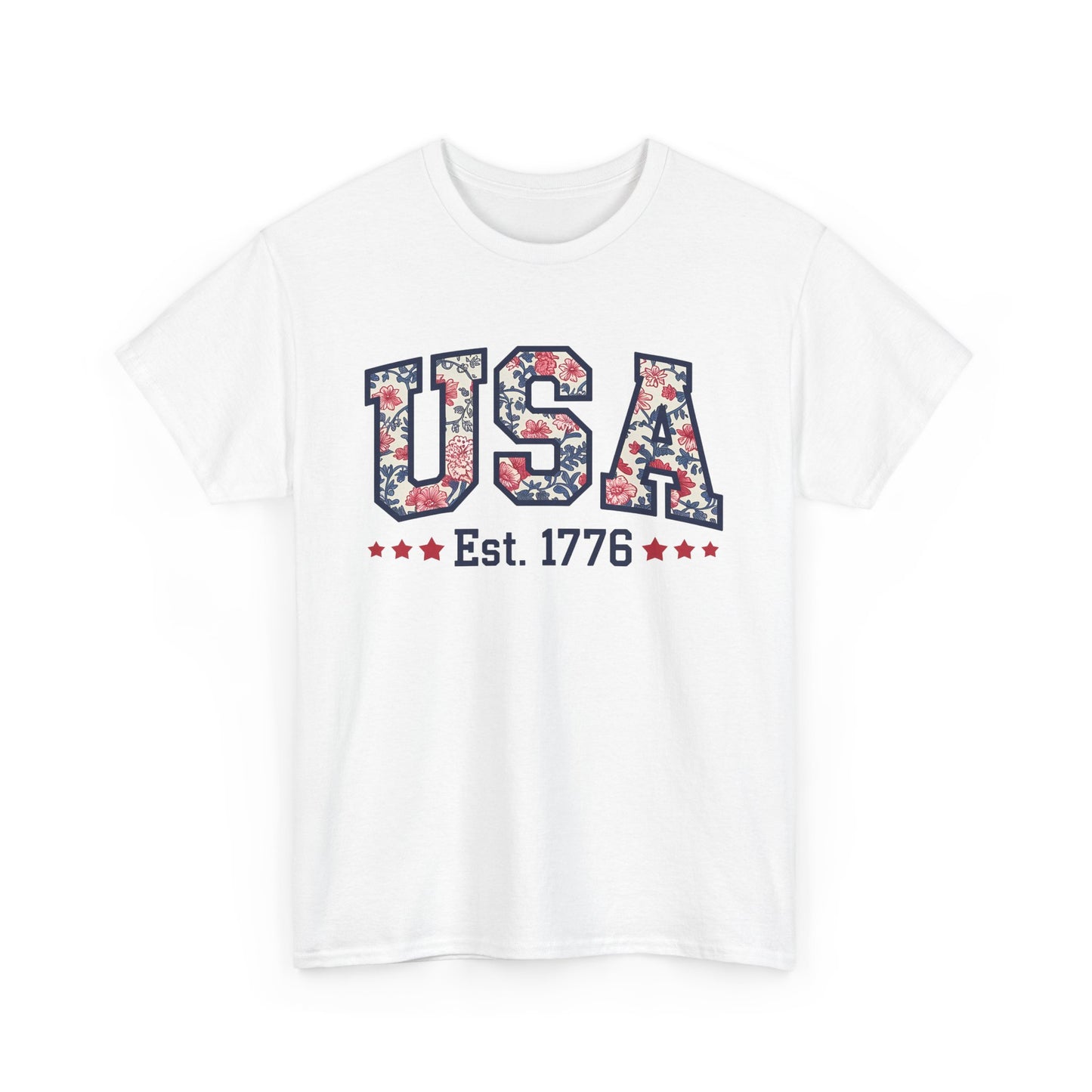 Patriotic USA Floral- Tee