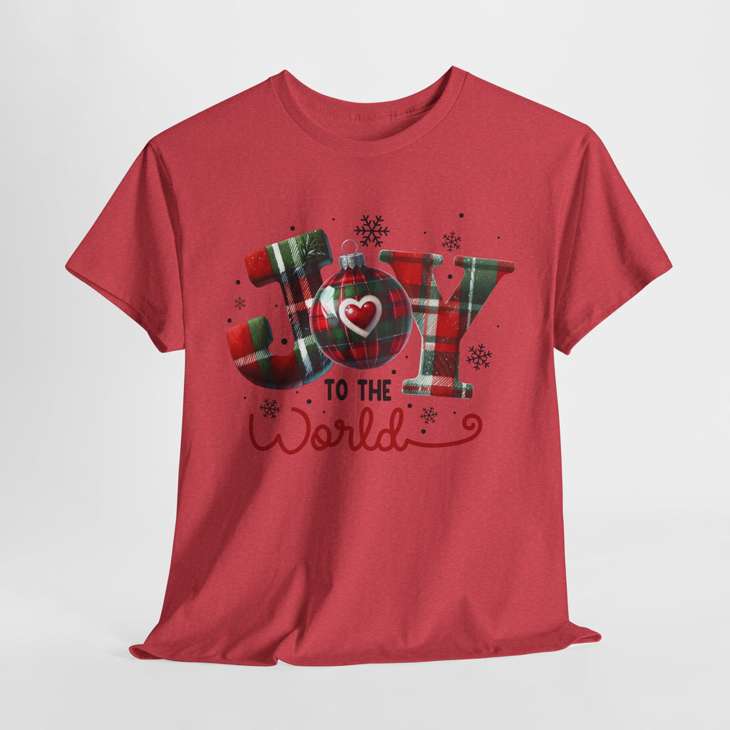 Joy to the World -Heavy Cotton Tee - Christmas Holiday Shirt