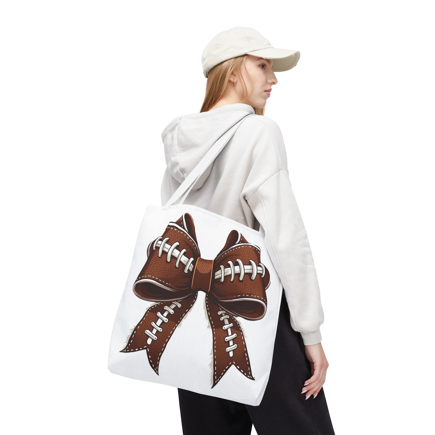 Football Bow Tote Bag