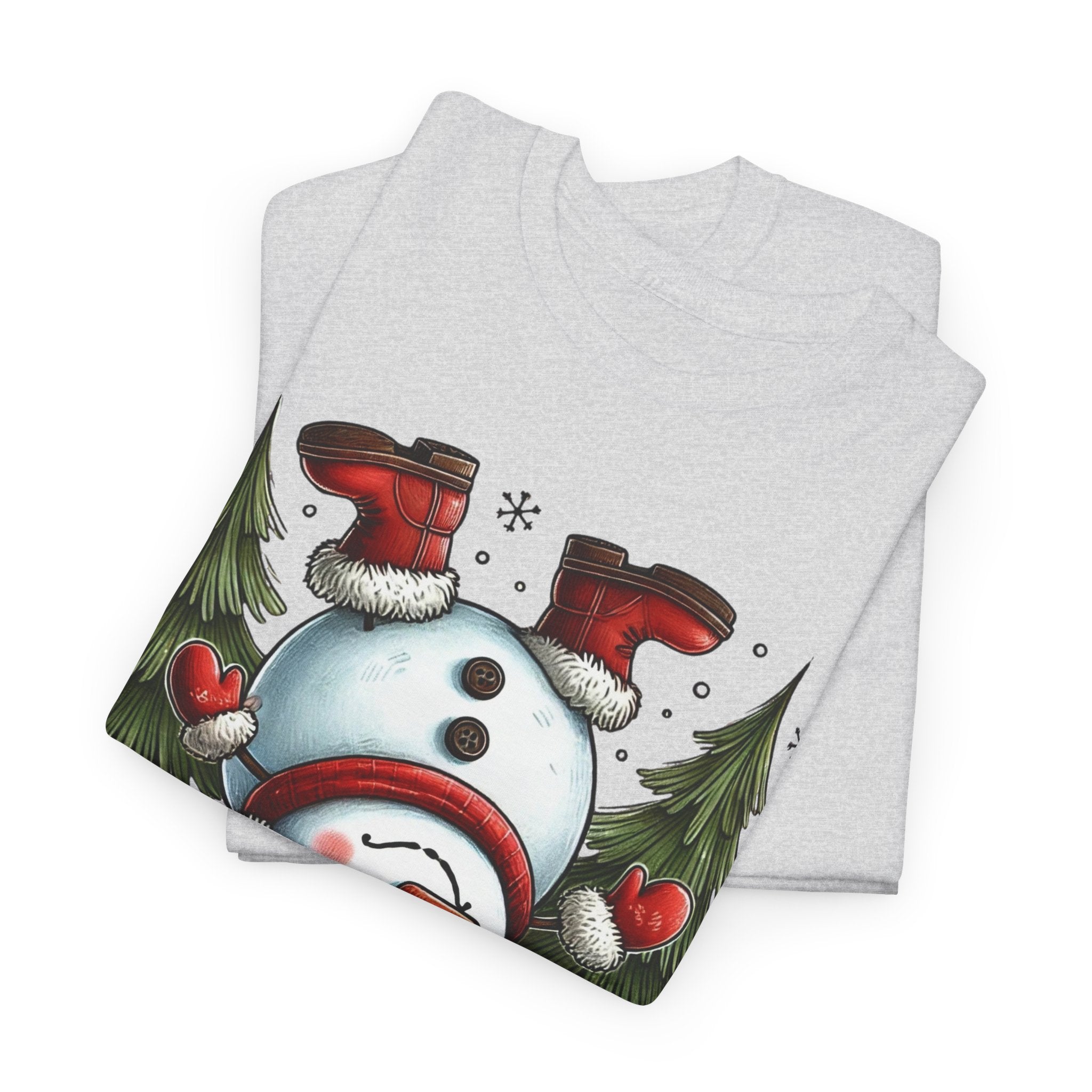 Let It Snow Heavy Cotton Tee - Festive Winter Apparel