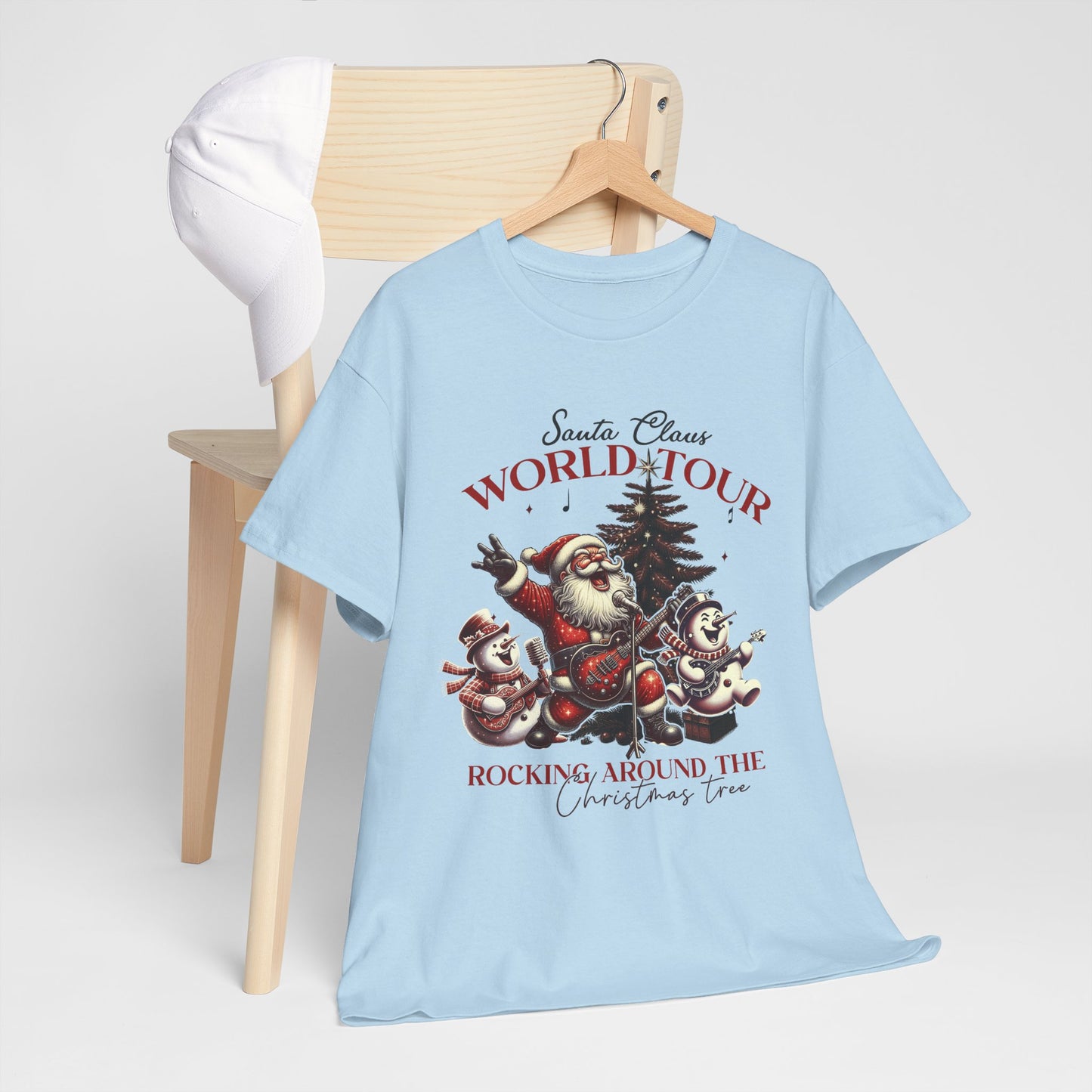 Christmas Santa Claus World Tour Tee - Heavy Cotton T-Shirt