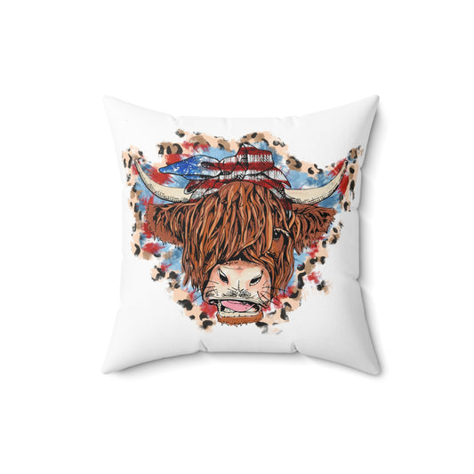 Highland Cow Throw Pillow