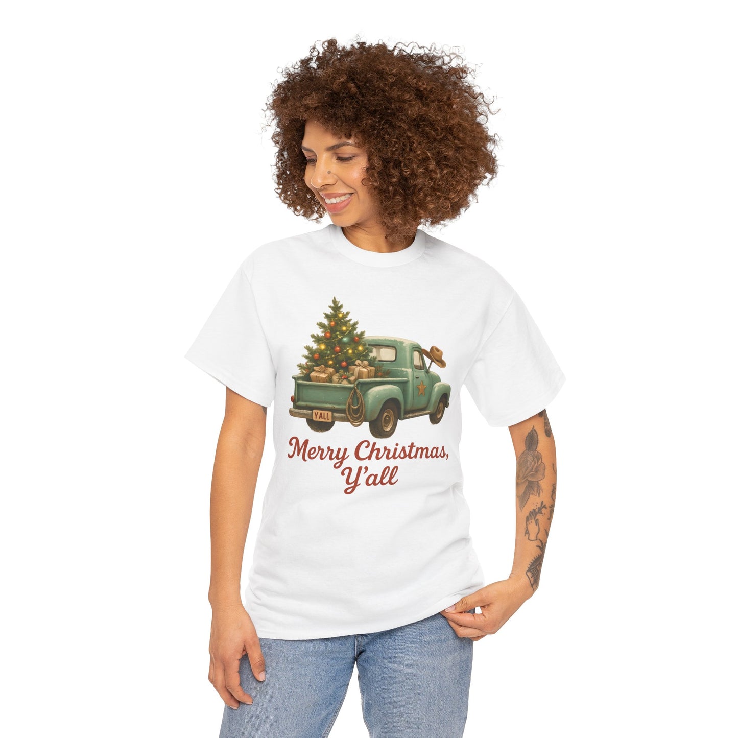 'Merry Christmas, Y'all' Vintage Holiday Tee