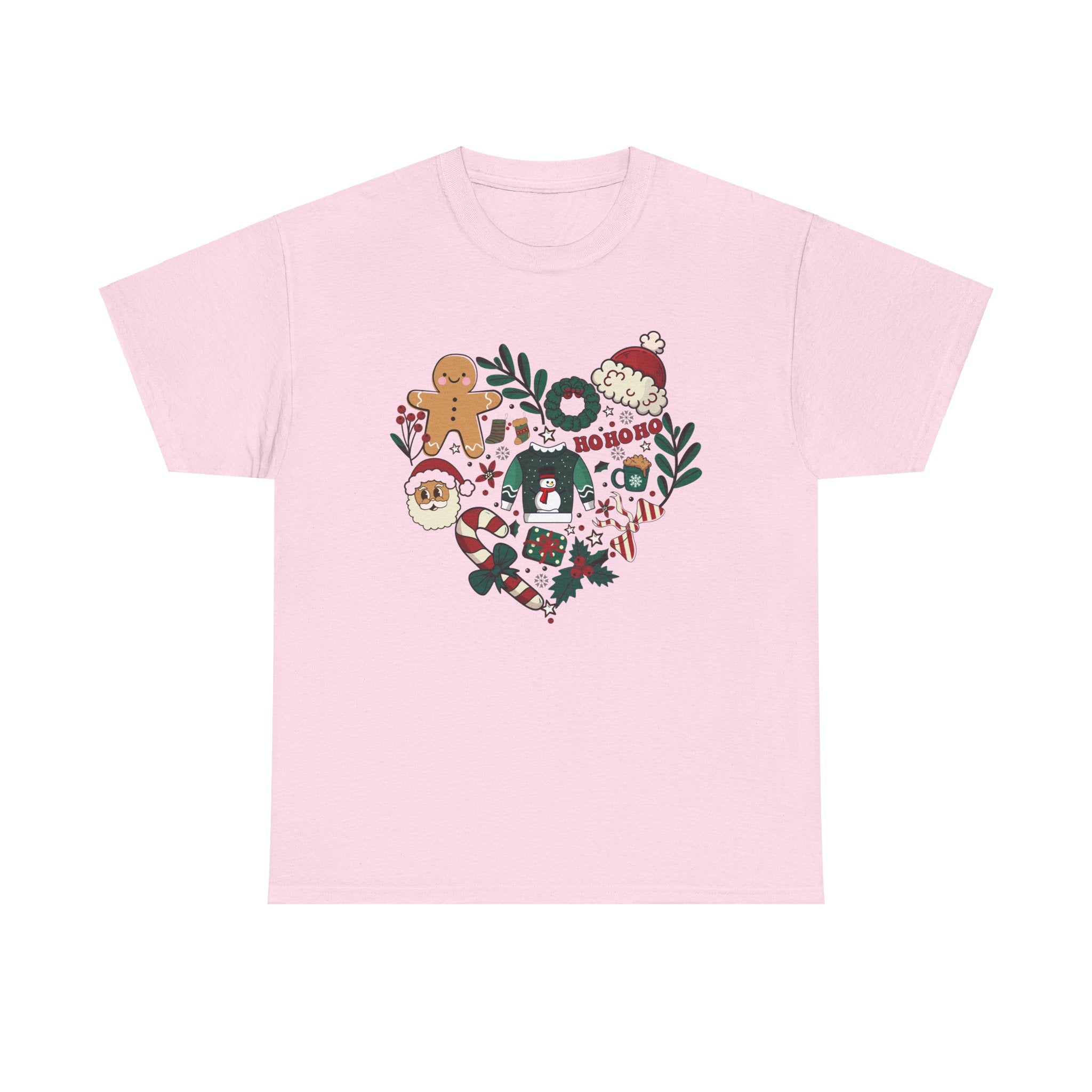 Festive Holiday Heart Heavy Cotton Tee