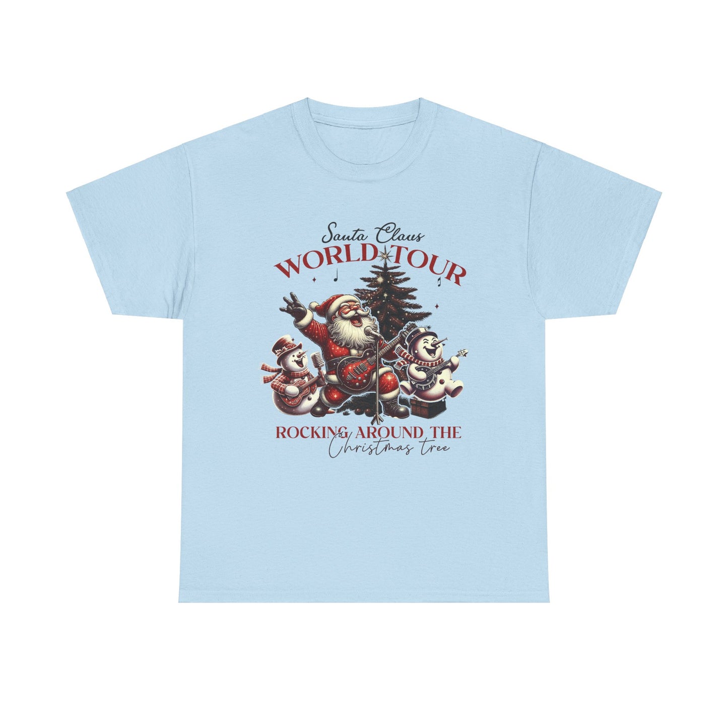 Christmas Santa Claus World Tour Tee - Heavy Cotton T-Shirt