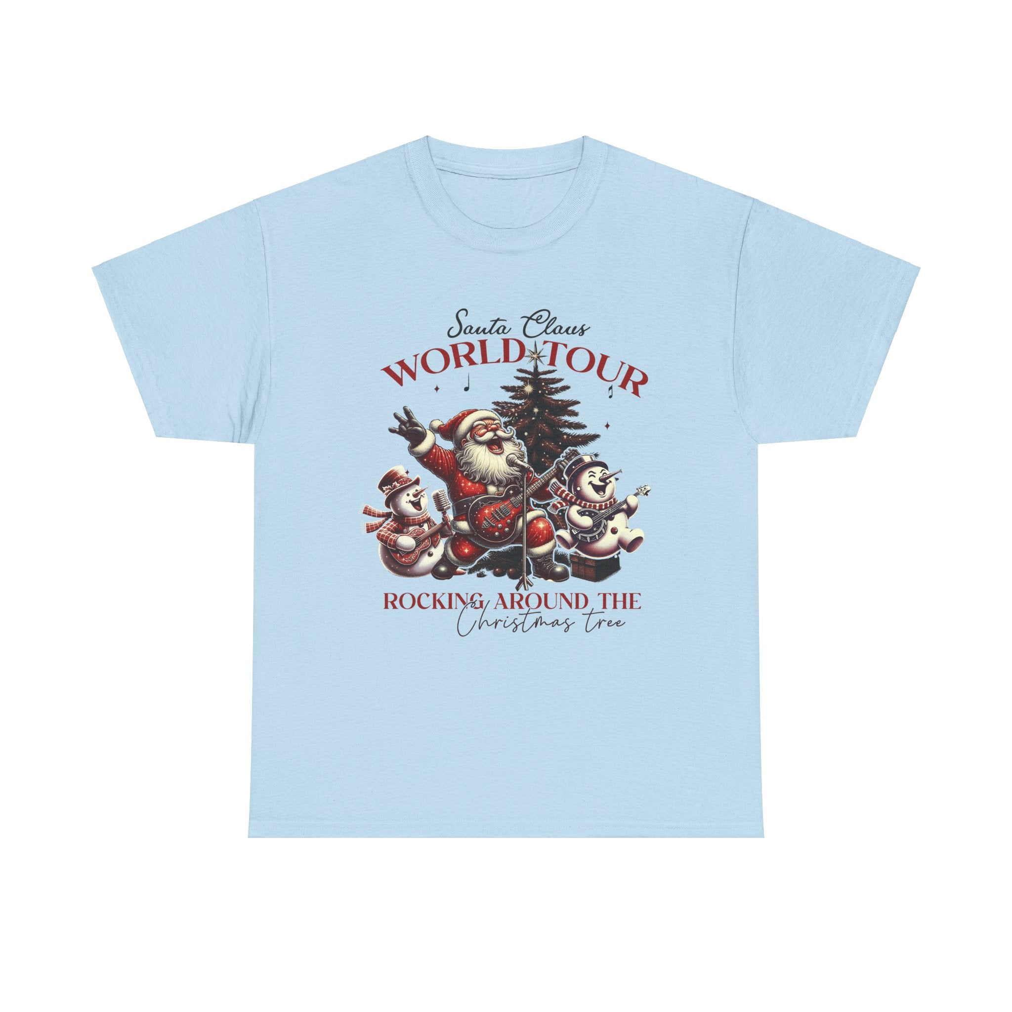 Christmas Santa Claus World Tour Tee - Heavy Cotton T-Shirt